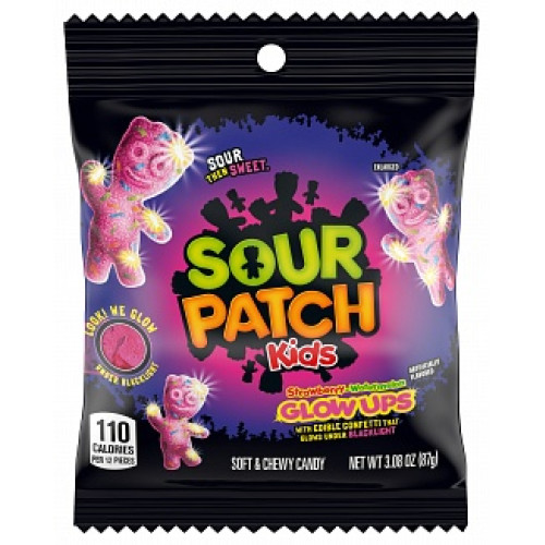 SOUR PATCH Kids Glow Ups maasika arbuus tarretis komm 87g | Multum