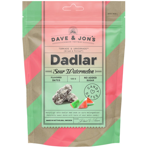 DAVE & JON'S Sour arbuus datlid 125g | Multum