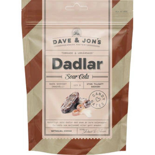 DAVE & JON'S Sour Cola datlid 125g | Multum