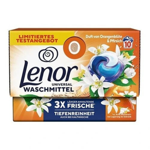 LENOR 3in1 universaalsed apelsiniõie aroomiga pesukapslid 10tk | Multum