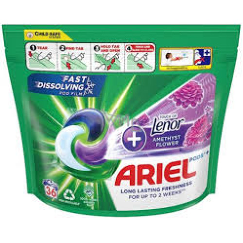ARIEL Lenor Ametüst lille pesukapslid 36tk | Multum