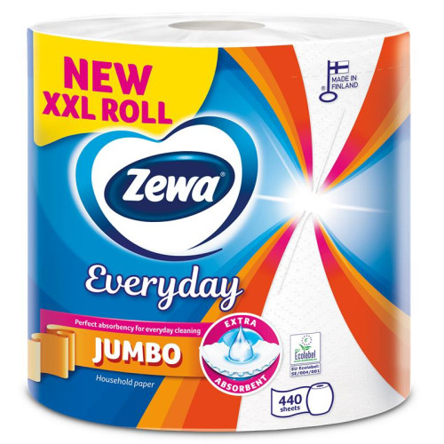 ZEWA Everyday XXL Jumbo 2-kihiline paberrätik 440 lehte | Multum