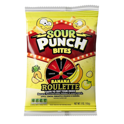SOUR PUNCH Bites Banana Roulette Jelly Candy142g | Multum