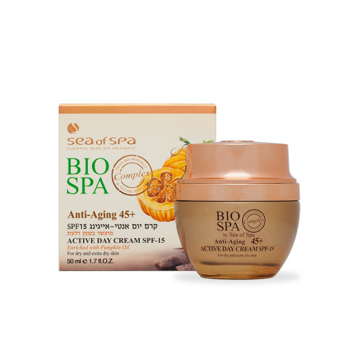 SEA OF SPA VANANEMISVASTANE 45+ päevakreem SPF15 kõrvitsaõliga kuivale näonahale 50ml | Multum