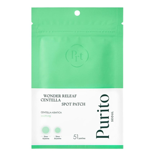PURITO SEOUL põletikuvastased plaastrid lööbe ja akne vastu Centella Asiaticaga 51tk | Multum