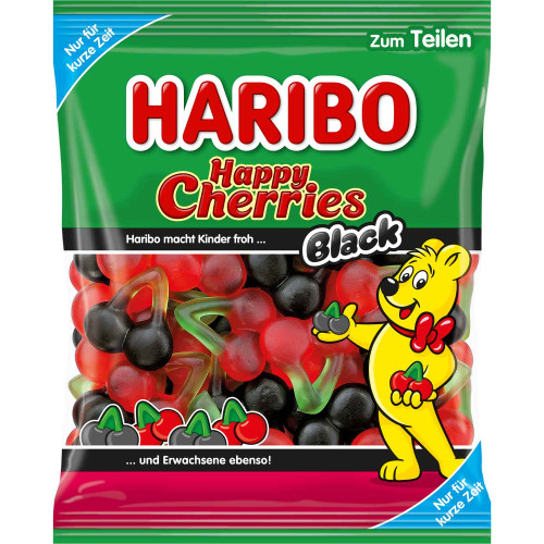 HARIBO Happy Cherries Black Jelly komm 175g | Multum