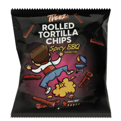 TVEEZ valtsitud tortilla vürtsikas BBQ maisi suupiste 113g | Multum
