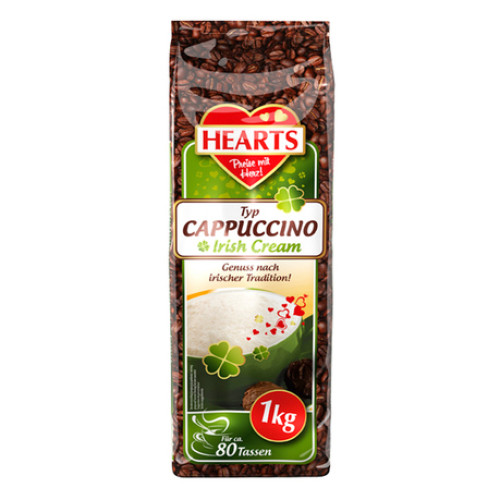 Hearts Irish Cream Cappuccino lahustuv kohvijook Iiri kooremaitsega 1kg | Multum