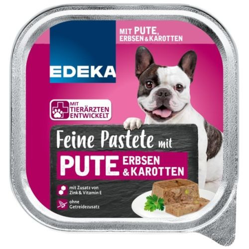 Edeka Feine pasteed koertele kalkuniliha, herneste ja porgandiga 300g | Multum