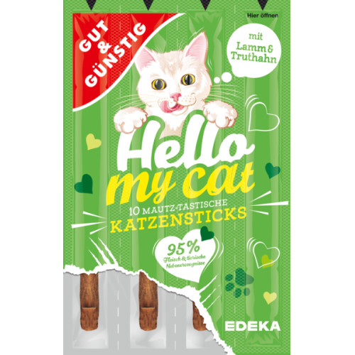 G&G Hello My Cat maiuspalad kassidele - lambaliha/kalkunirullid x10 50g | Multum