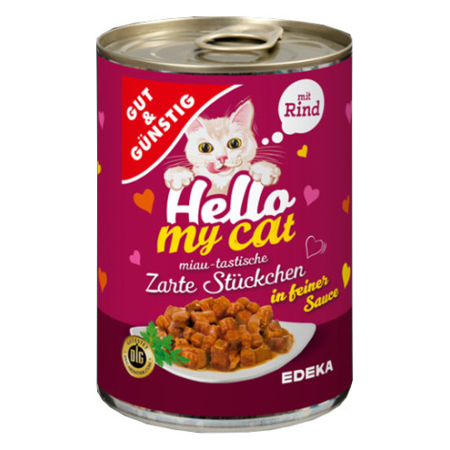 G&G Hello My Cat Huhn kassidele mõeldud konserv veiselihaga 415g | Multum