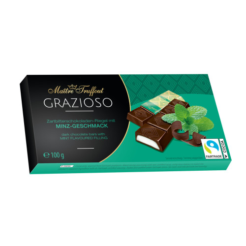 Maitre Truffout Minz piparmündi maitsega tume šokolaad 100g | Multum