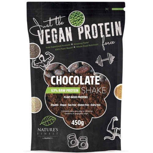 Looduse parim BIO šokolaadi 63% valgukokteil. Suurepärase maitsega, naturaalne, chia, herne, riisi ja kinoa valgukokteil. 450 g | Multum