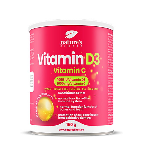 Looduse parim vitamiin D3 + vitamiin C. C- ja D3-vitamiin, millel on suur imendumine ja annus. Sidrunimaitsega, ilma suhkruta. 150 g | Multum