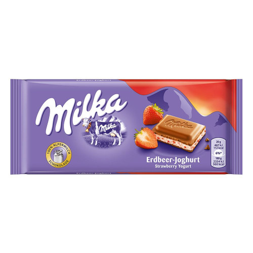 Milka Strawberry piimašokolaad maasikatäidisega 100g | Multum