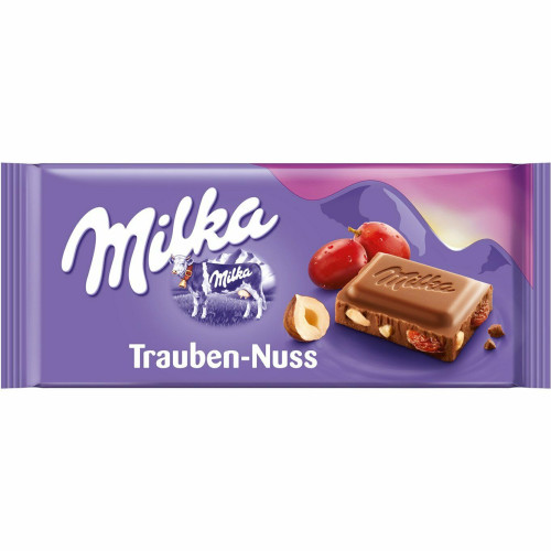 Milka Raisin & Nut piimašokolaad rosinate ja pähklitega 100g | Multum