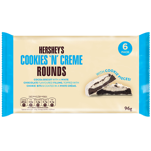 Hersheys CookiesnCreme Rounds küpsised 96g | Multum