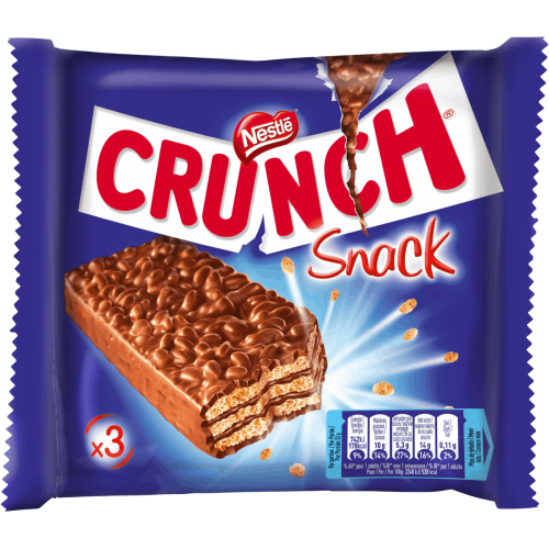 Nestle Crunch Snack x3 vahvlibatoon šokolaadis 99g | Multum