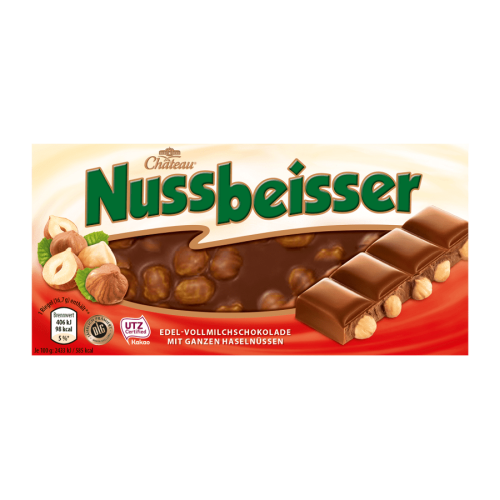 Nussbeiser Okienko Vollmilch piimašokolaad pähklitega 100g | Multum