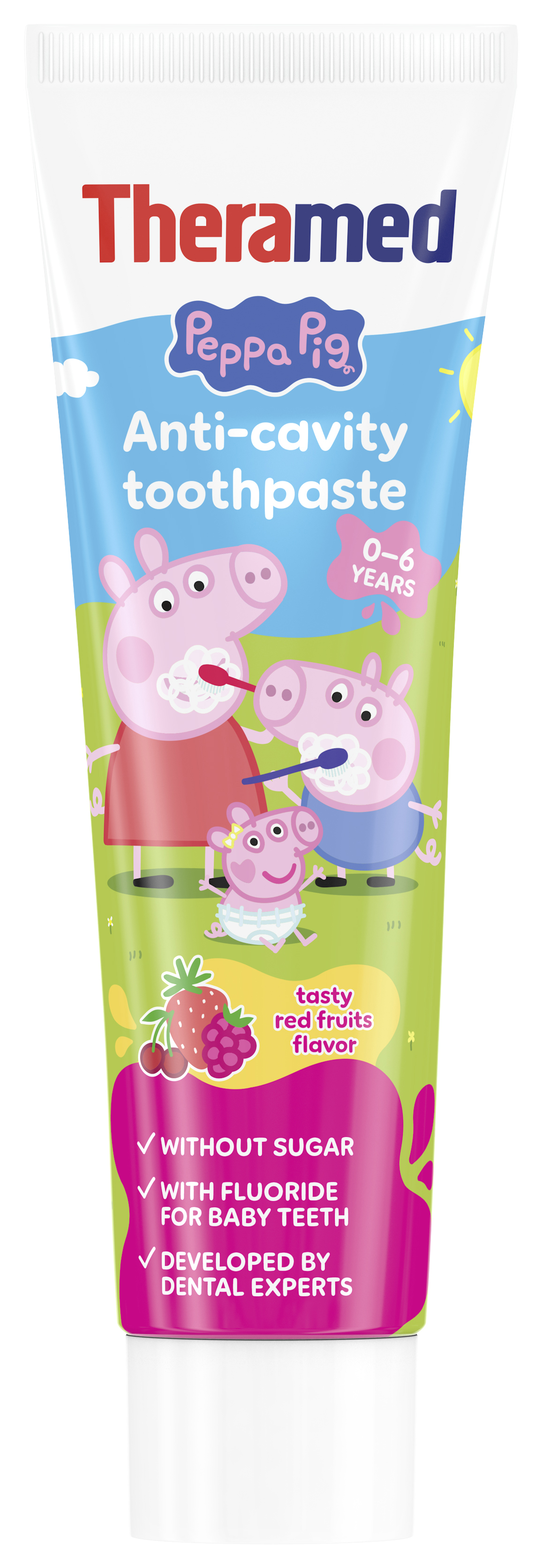 THERAMED Peppa Pig hambapasta lastele 0-6g marjamaitseline 50ml | Multum